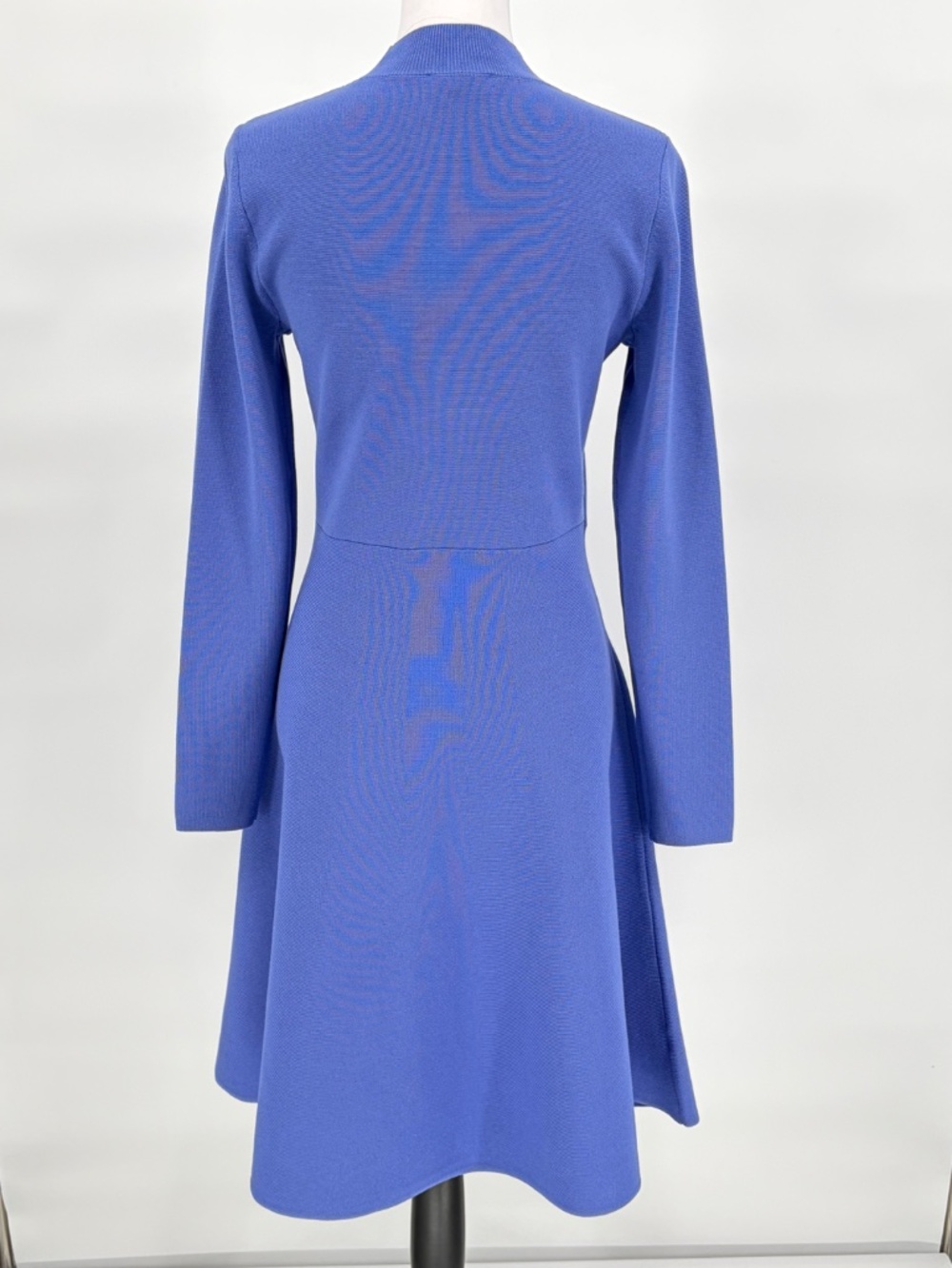 Ann Taylor Blue Mock Neck Fit & Flare Knit Dress Size S Style 827052 - Picture 5 of 13